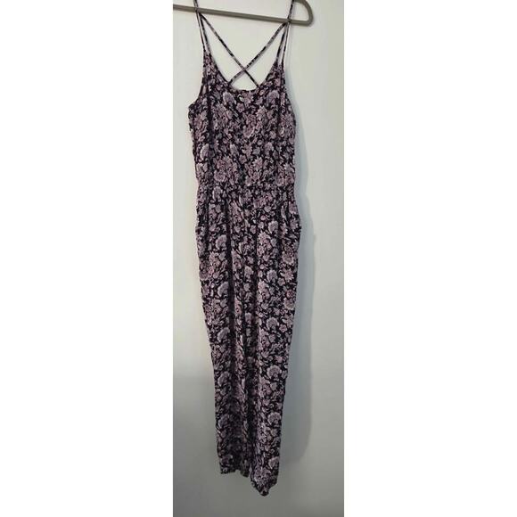 Lucky Brand Floral Strappy Jumpsuit w/ Pockets MEDIUM– Jogger Style - Picture 1 of 4
